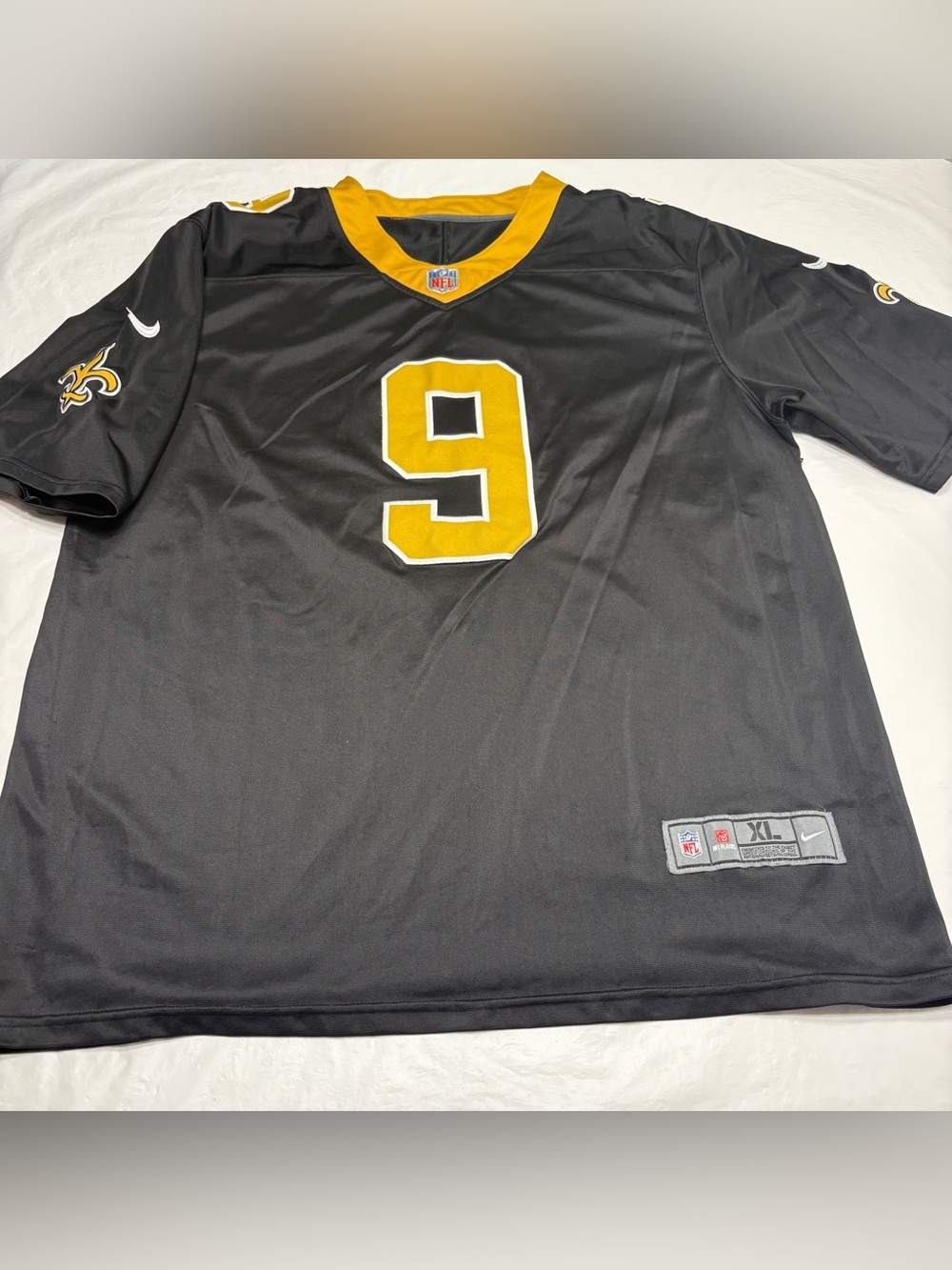 Nike On Field DREW BREES #9 New Orleans Saints Black NFL Jersey Men Size XL